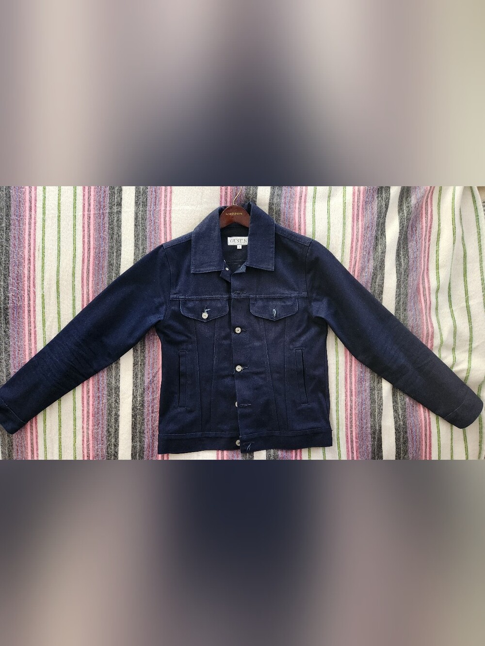 Gustin - Type 3 Selvedge Trucker Jacket, Cone Mills Blue/Black, Size Small